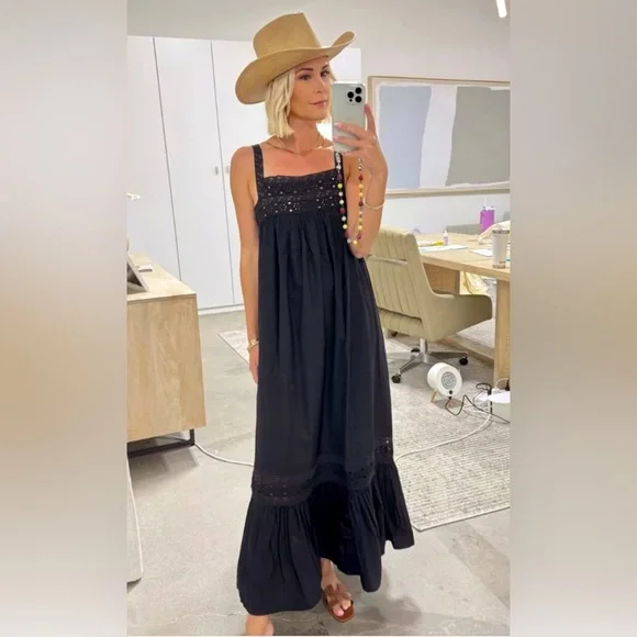 J. Crew Athena Maxi Dress CA657 Black NWT XL - Picture 1 of 12